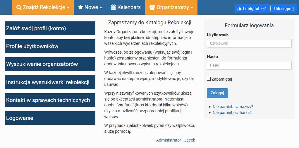 formularz rekolekcje 1