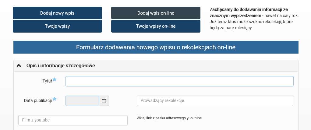formularz rekolekcje 5